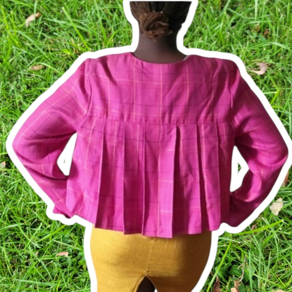 Gillian Pleated Cropped Blazer